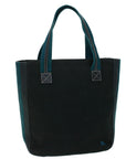 BBERRY Blue Label Tote Bag Canvas Black Blue Auth ac