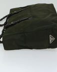 PRD Chain Shoulder Bag Nylon Green Auth ac
