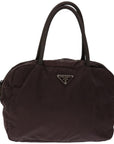 PRD Hand Bag Nylon Brown Auth ac