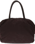 PRD Hand Bag Nylon Brown Auth ac