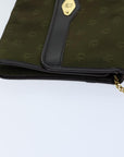 CHRISTIAN DOR Chain Shoulder Bag Nylon Green Auth ac