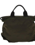 PRD Hand Bag Nylon way Brown Auth ac