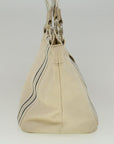 BBERRY Blue Label Tote Bag Canvas Beige Auth ar