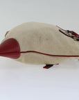 PRD Hand Bag Canvas Beige Red Auth arB