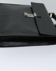 PRD Hand Bag Leather Black Auth arB