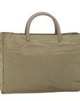 PRD Hand Bag Nylon Beige Auth arB