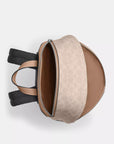 Taylor Small Backpack In Signature Canvas (Silver/Sand/Taupe)