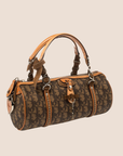 CHRISTIAN DOR BROWN ROMANTIQUE BARREL BAG