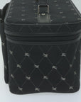 BBERRY Blue Label Vanity Hand Bag Canvas Black Auth bs