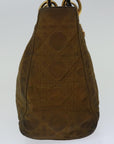 CHRISTIAN DOR Canage Hand Bag Nylon Brown Auth bs