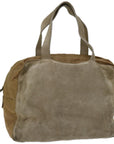 PRD Hand Bag Suede Beige Auth bs