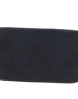CHRISTIAN DOR Chain Shoulder Bag Canvas Navy Auth bs