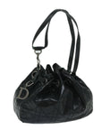 CHRISTIAN DOR Canage Shoulder Bag patent Black Auth bs