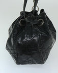 CHRISTIAN DOR Canage Shoulder Bag patent Black Auth bs