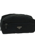 PRD Clutch Bag Nylon Black Auth bs