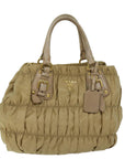 PRD Hand Bag Nylon way Beige Auth bs