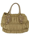 PRD Hand Bag Nylon way Beige Auth bs