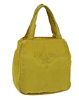 PRD Hand Bag Nylon Yellow Auth bs