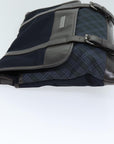BBERRY Black label Shoulder Bag Canvas Navy Auth bs
