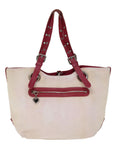 BBERRY Blue Label Tote Bag Canvas Beige Auth bs