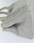 PRD Bijoux Canapa MM Hand Bag Canvas way Gray Auth bs