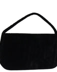 PRD Hand Bag Velor Black Auth bs