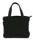 PRD Hand Bag Nylon Leather Black Auth bs