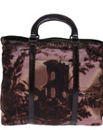PRD Hand Bag Nylon Brown Auth bs