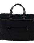 BBERRY Blue Label Hand Bag Nylon Set Black Red Auth bs