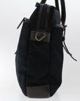 BBERRY Blue Label Hand Bag Nylon Set Black Red Auth bs