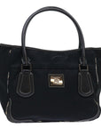 BBERRY Blue Label Shoulder Bag Nylon Black Auth bs