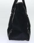 BBERRY Blue Label Shoulder Bag Nylon Black Auth bs