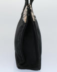 BBERRY Blue Label Tote Bag Canvas Black Auth bs