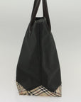 BBERRY Blue Label Tote Bag Nylon Black Auth bs