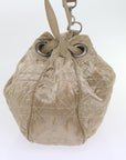 CHRISTIAN DOR Canage Shoulder Bag Nylon Beige Auth bs