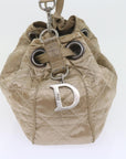 CHRISTIAN DOR Canage Shoulder Bag Nylon Beige Auth bs