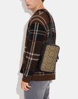 Sullivan Pack In Blocked Signature Canvas (Gunmetal/Khaki/Charcoal)