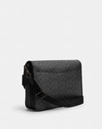 Hitch Messenger Bag In Signature Canvas (Charcoal)