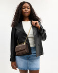 Mini Klare Crossbody Bag (Gold/Dark Stone)