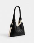 Brooklyn Shoulder Bag 28 In Shearling (Brass/Black Natural)
