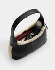 Brooklyn Shoulder Bag 28 In Shearling (Brass/Black Natural)