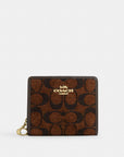 Snap Wallet In Signature Chenille (Gold/Truffle)