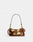 Ashton Mini Shoulder Bag In Haircalf With Cow Print (Gold/Cow Multi)