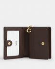 Snap Wallet In Ombre Signature Canvas (Gold/Brown)