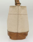 BBERRY Blue Label Shoulder Bag Canvas Beige Auth cl