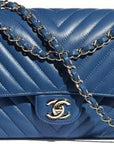Chanel Classic Clutch With Chain – CWC Caviar Blue SiLVer-Toned
