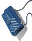 Chanel Classic Clutch With Chain – CWC Caviar Blue SiLVer-Toned