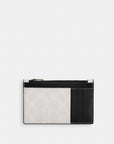 Zip Card Case In Signature Canvas (Chalk & Black)