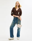 Mini Klare Crossbody Bag In Signature Canvas (Gold/Sand/Chalk)