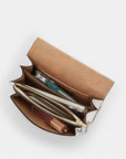 Mini Klare Crossbody Bag In Signature Canvas (Gold/White/Chalk)